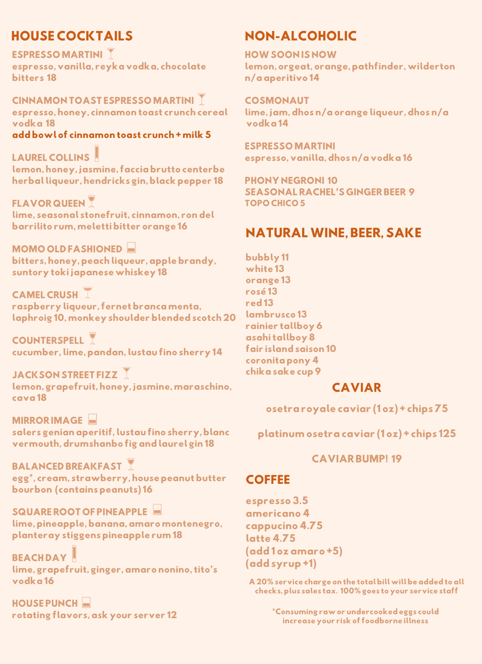 Menu wide version
